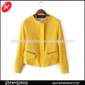 2015 spring women's clothing yellow Slim thin and short coat